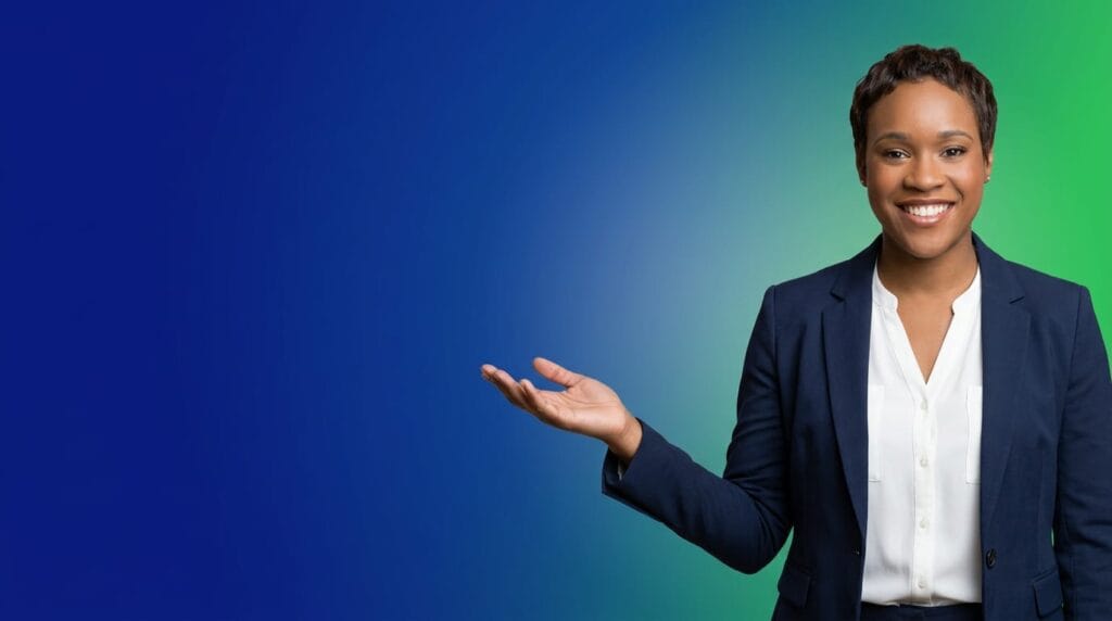 woman with her hands stretched out